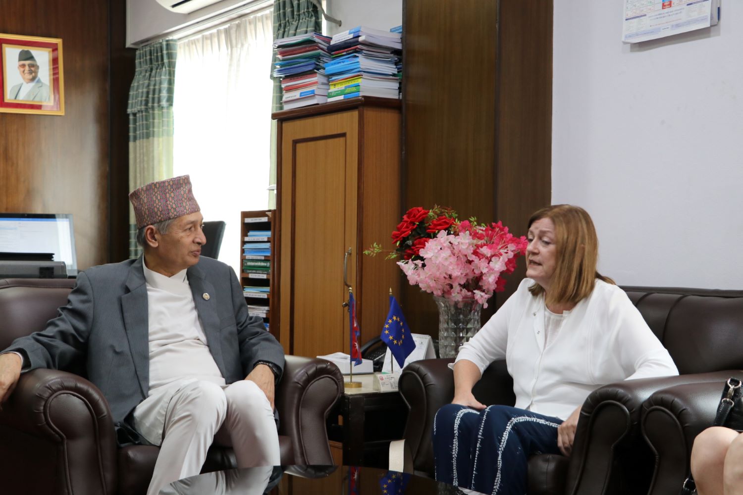 Courtesy call meeting with Ambassador H.E. Ms. Veronica Cody , Ambassador of European Union to Nepal.