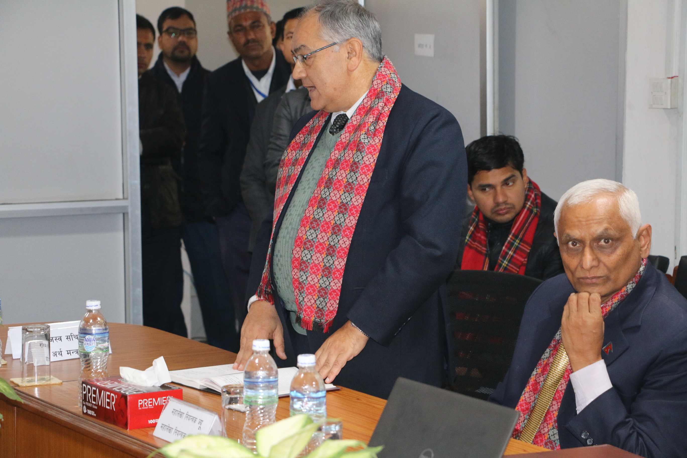 मिति २०७५ पुस ११ गते सार्वजनिक ऋण व्यवस्थापन कार्यालय उदघाटन कार्यक्रममा आर्थिक नीति विश्लेषण महाशाखाका सह-सचिव मुकुन्दप्रसाद पौडेलले कार्यक्रम मा सम्वोधन गर्नु हुँदै ।